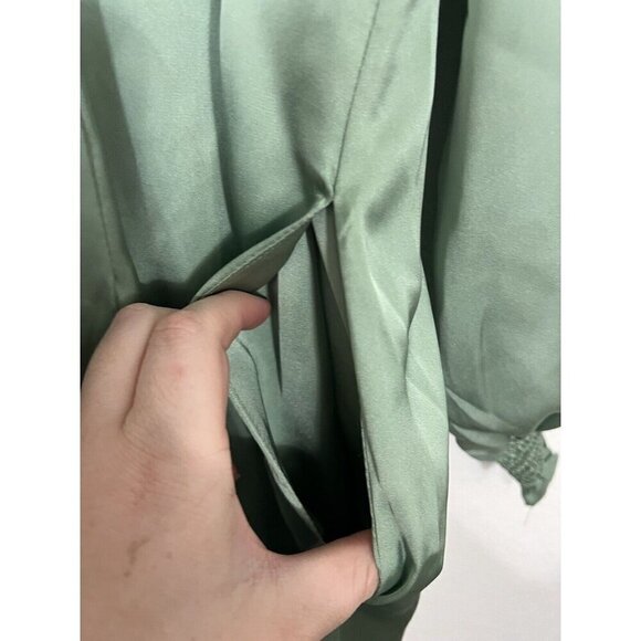 NWT Francesca’s Green Romper Pockets Mint Size Large - Picture 4 of 10